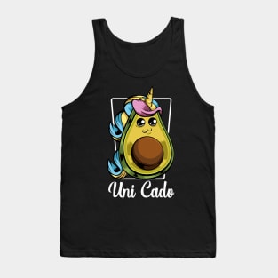 Avocado - Uni Cado - Cute Kawaii Unicorn Magical Vegan Tank Top